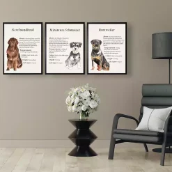 New Kirklands Home Miniature Schnauzer Facts Framed Wall Plaque