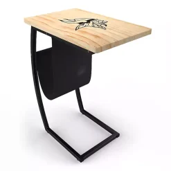 Hot Kirklands Home Minnesota Vikings Wood C-Table Tan