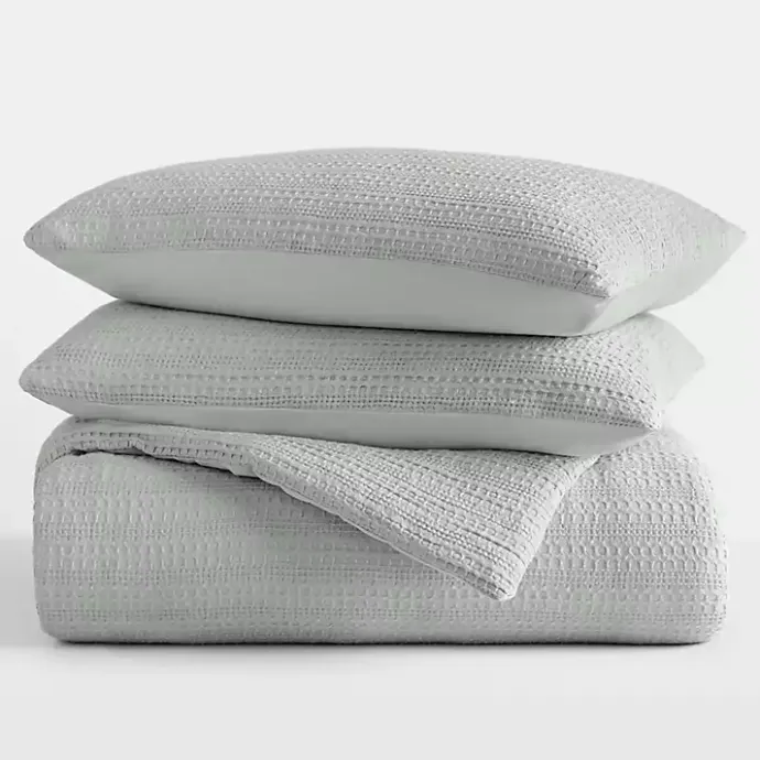 New Kirklands Home Mist Waffle Ultra-Soft 3-pc. King Comforter Set Green
