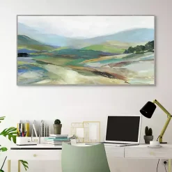 Clearance Kirklands Home Misty Landscape Framed Canvas Art Print Green