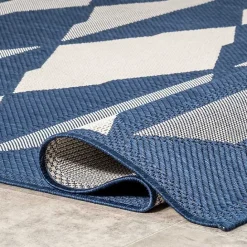 Sale Kirklands Home Mitchell Blue Geo Diamonds Outdoor Rug, 8x10