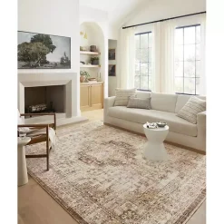 Online Kirklands Home Mocha and Cream Sorrento Area Rug, 5x7