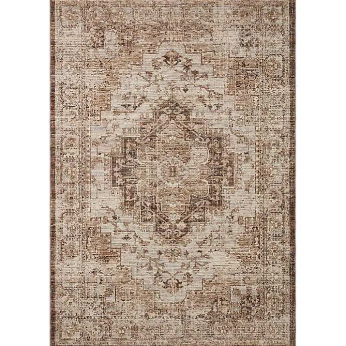 Best Kirklands Home Mocha and Cream Sorrento Area Rug, 7x10