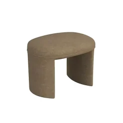 Sale Kirklands Home Mocha Oval Upholstered Ottoman Brown