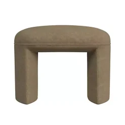 Sale Kirklands Home Mocha Oval Upholstered Ottoman Brown