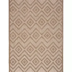 Discount Kirklands Home Mocha Diamond Outdoor Area Rug, 6x9