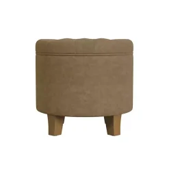 Discount Kirklands Home Mocha Velvet Tufted Storage Ottoman Brown