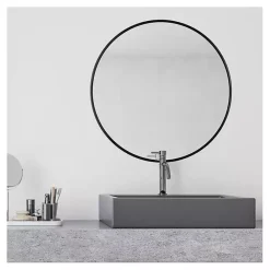 Sale Kirklands Home Modern Metal Round Wall Mirror Black