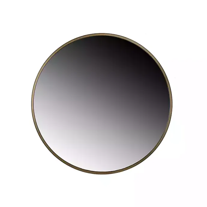 Online Kirklands Home Modern Metal Round Wall Mirror Gold
