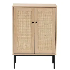 Best Kirklands Home Modern Natural Wood Rat Cabinet Tan