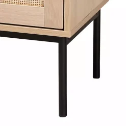 Best Kirklands Home Modern Natural Wood Rat Cabinet Tan