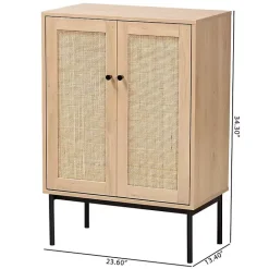 Best Kirklands Home Modern Natural Wood Rat Cabinet Tan