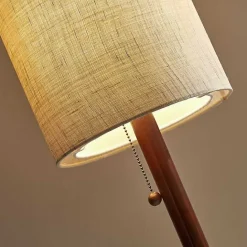 Best Kirklands Home Modern Wood Emma Floor Lamp Tan