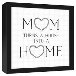 Clearance Kirklands Home Mom Turns a House into a Home Framed Canvas Print