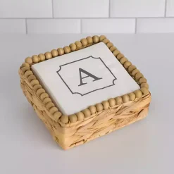 Online Kirklands Home Monogram A Beaded Napkin Holder Set