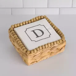 Clearance Kirklands Home Monogram D Beaded Napkin Holder Set