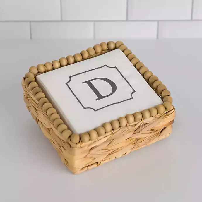Clearance Kirklands Home Monogram D Beaded Napkin Holder Set