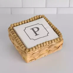 Clearance Kirklands Home Monogram P Beaded Napkin Holder Set
