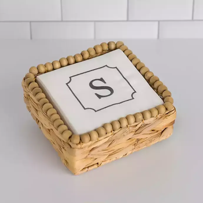 Outlet Kirklands Home Monogram S Beaded Napkin Holder Set