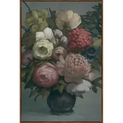 Kirklands Home Moody Floral Bouquet Framed Canvas Art Print Multi