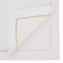 Best Kirklands Home Moonbeam Hemstitch Border Table Runner White