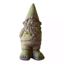 Discount Kirklands Home Mossy Patina Outdoor Gnome Statue Gray