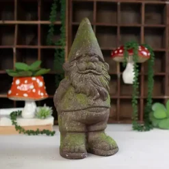 Discount Kirklands Home Mossy Patina Outdoor Gnome Statue Gray