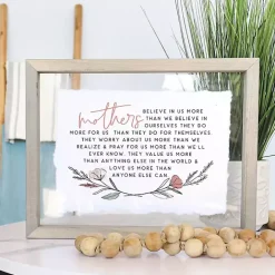 Best Kirklands Home Mothers Believe in Us Framed Wall Plaque