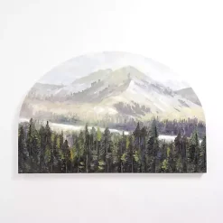 Discount Kirklands Home Mountain Top Forest Arched Canvas Art Print