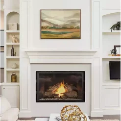 Hot Kirklands Home Mountainscape Framed Canvas Art Print Multi