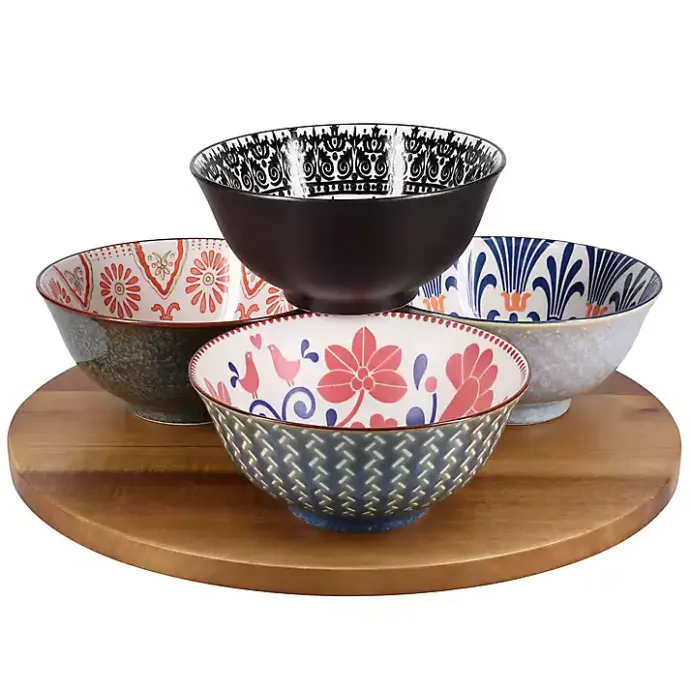 Discount Kirklands Home Patterned Ceramic 8-pc. Bowl Set Multi