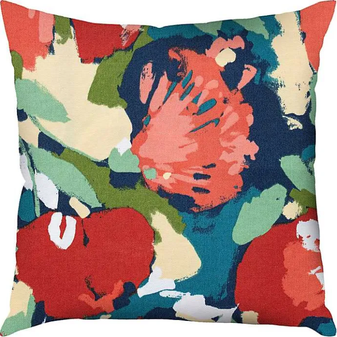 Discount Kirklands Home Multicolor Abstract Floral Outdoor Pillow, 22 in.