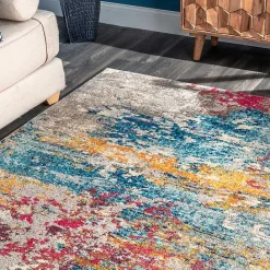 Clearance Kirklands Home color Abstract Pattern Area Rug, 7x10 Multi
