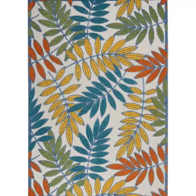 Clearance Kirklands Home color Botanical Outdoor Area Rug, 6x9 Multi