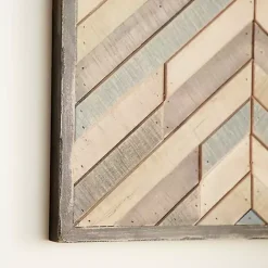 Best Kirklands Home Multicolor Criss Cross Chevron Wood Wall Plaque