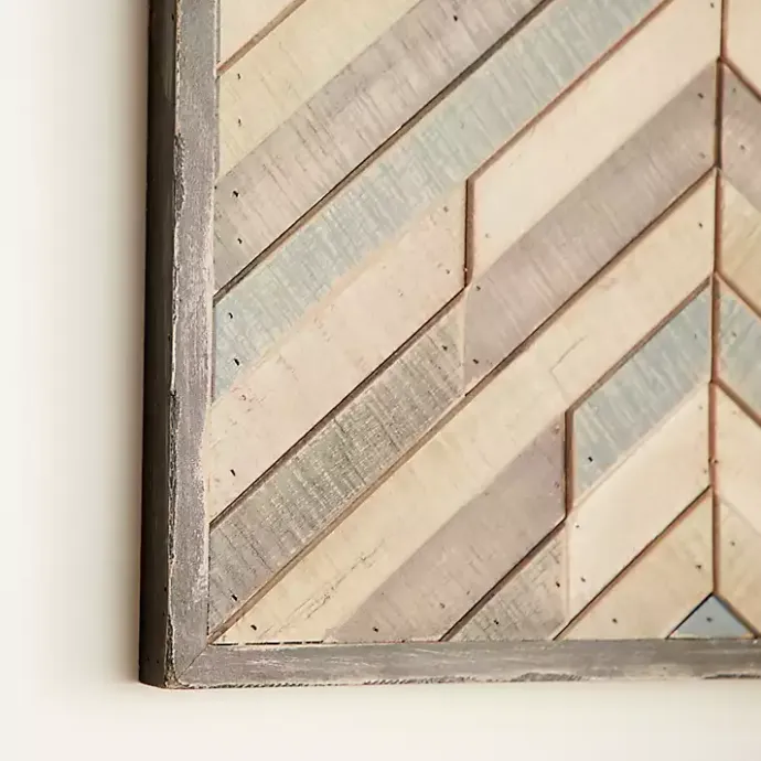 Best Kirklands Home Multicolor Criss Cross Chevron Wood Wall Plaque