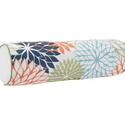 Kirklands Home color Floral Outdoor Bolster Pillow Multi