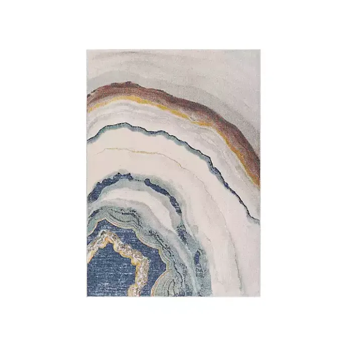 New Kirklands Home color Geode Agate Area Rug, 7x10 Multi