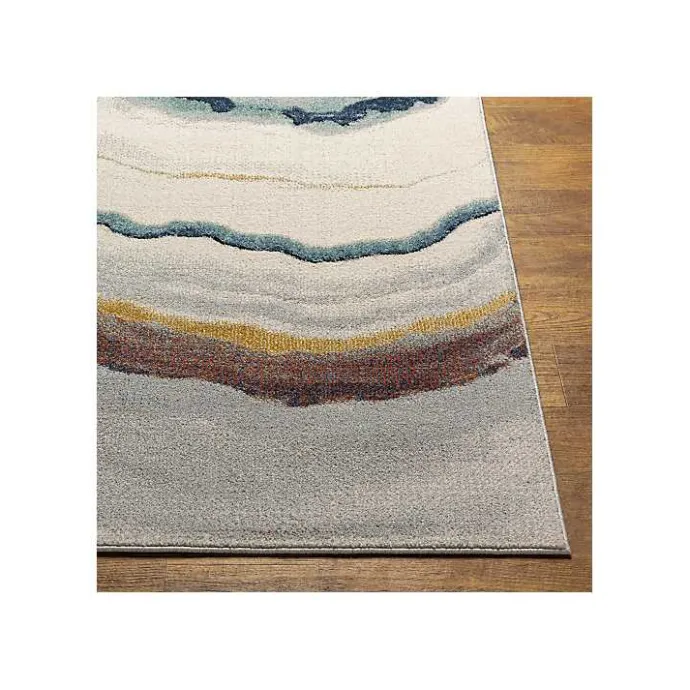 New Kirklands Home color Geode Agate Area Rug, 7x10 Multi