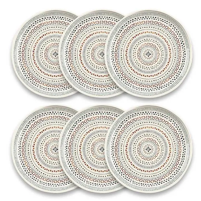 Best Kirklands Home color Melamine Malena Dinner Plates, Set of 6 Multi