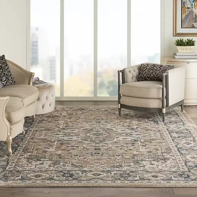 Outlet Kirklands Home Multicolor Nadia Medallion Area Rug, 8x10 Gray