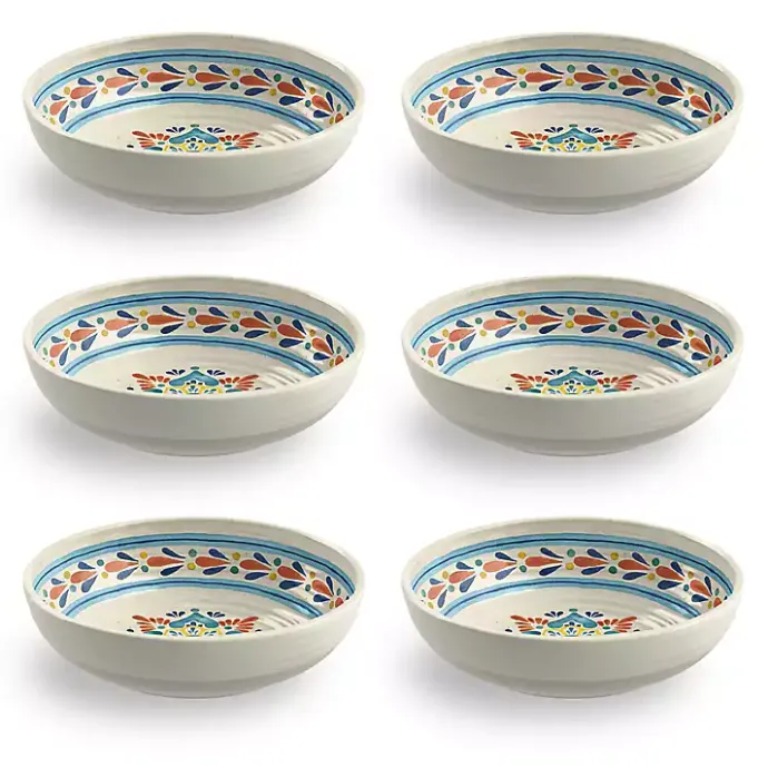 Discount Kirklands Home color Rio Melamine Low Bowls, Set of 6 Multi