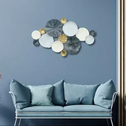 Clearance Kirklands Home Multicolor Round Panel Sasha Wall Plaque