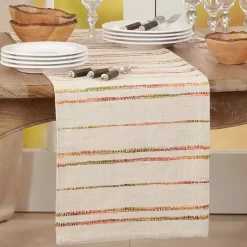 Online Kirklands Home Multicolor Woven Lines Table Runner, 90 in.
