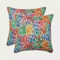 Discount Kirklands Home color Zinnia Outdoor Pillows, Set of 2 Multi