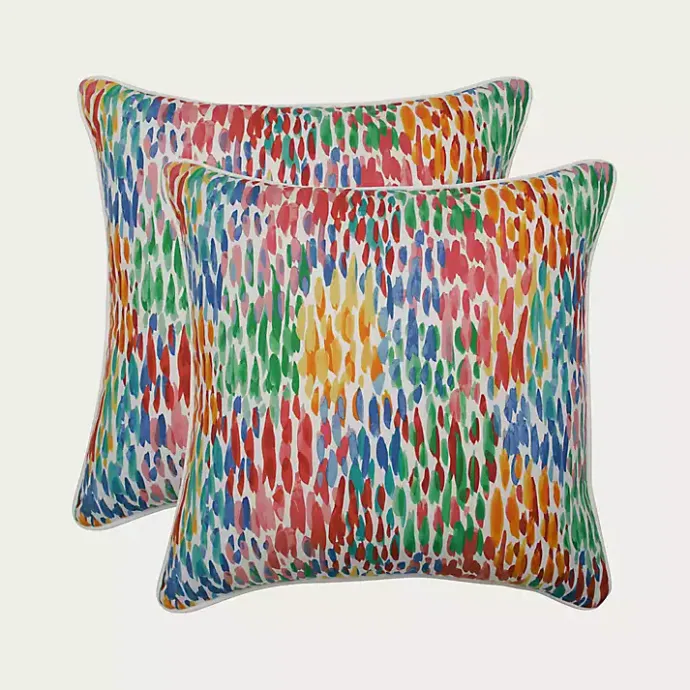 Discount Kirklands Home color Zinnia Outdoor Pillows, Set of 2 Multi