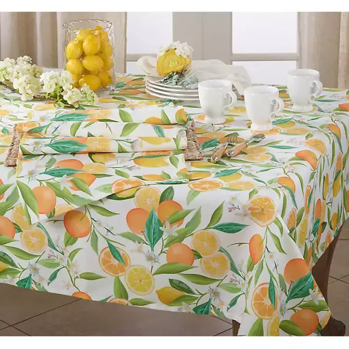 Clearance Kirklands Home colored Lemon and Orange Polyester Runner Multi