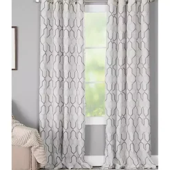 Outlet Kirklands Home Mushroom Interlock Single Curtain Panel, 84 in.