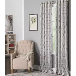 Outlet Kirklands Home Mushroom Interlock Single Curtain Panel, 84 in.