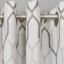 Outlet Kirklands Home Mushroom Interlock Single Curtain Panel, 84 in.
